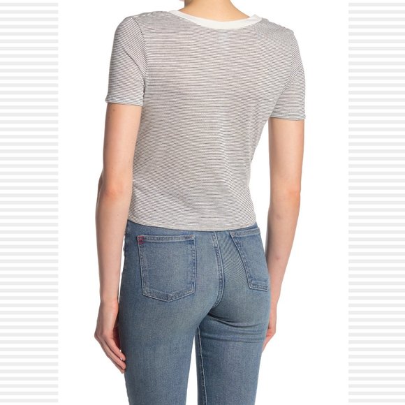 Alternative V-Neck Tie Front T-Shirt XL - Picture 2 of 8